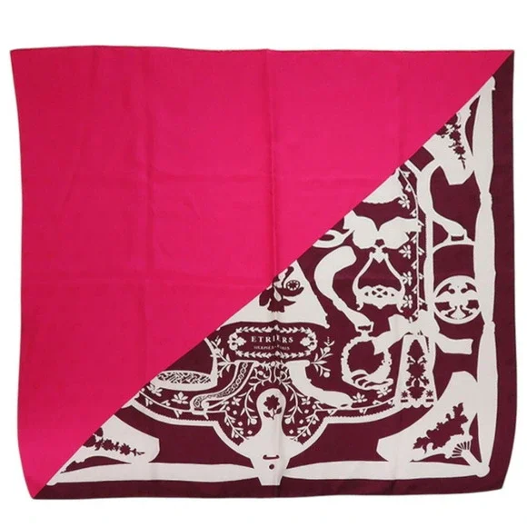 HERMES Authentic Pink Silk Scarf - Picture 2 of 5